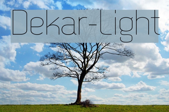 Dekar-Light Font examples