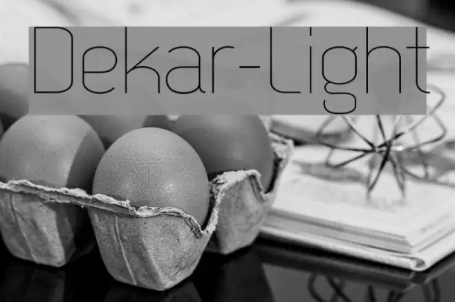 Dekar-Light Font examples