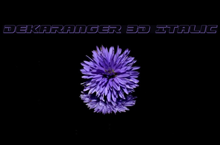 Dekaranger 3D Italic Font examples