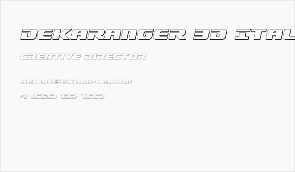 Dekaranger 3D Italic Business Card