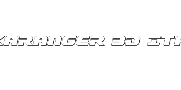 Dekaranger 3D Italic Logo