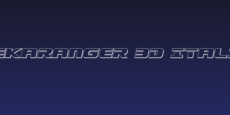 Dekaranger 3D Italic Social Header
