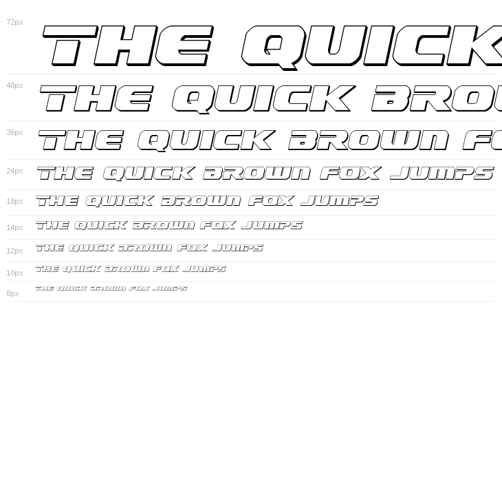 Dekaranger 3D Italic Waterfall