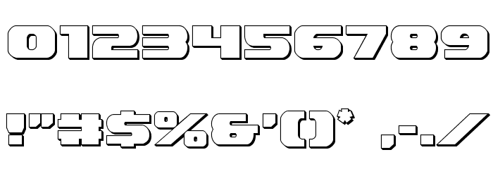 Dekaranger 3D Font OTHER CHARS