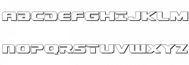 Dekaranger 3D Caratteri MAIUSCOLE