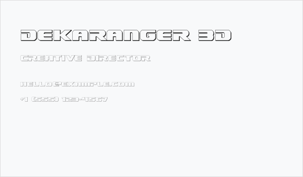 Dekaranger 3D Business Card