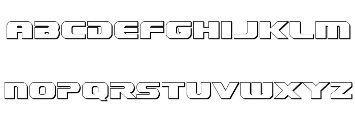 Dekaranger 3D Font LOWERCASE