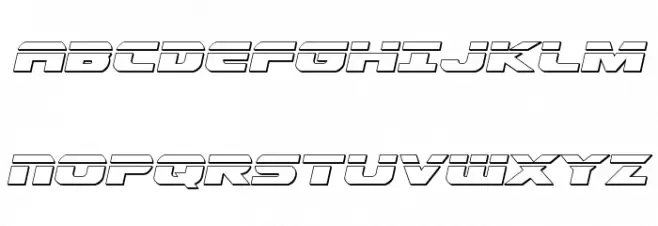 Dekaranger Bullet Italic Fonte MAIÚSCULAS