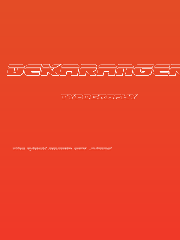 Dekaranger Bullet Italic Poster