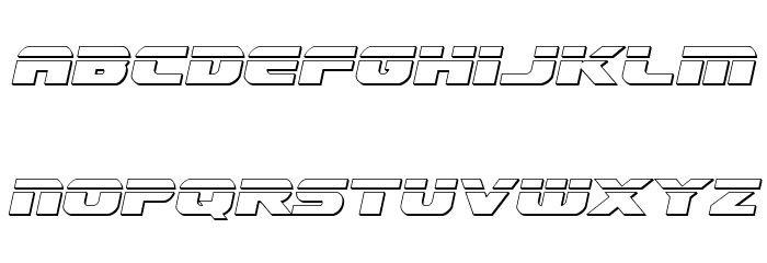 Dekaranger Bullet Italic Font LOWERCASE
