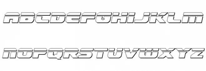 Dekaranger Bullet Italic خط أحرف صغيرة