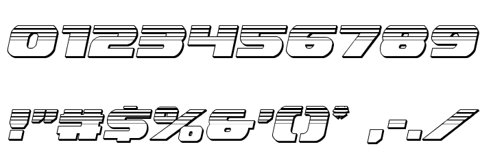 Dekaranger Chrome Italic Font OTHER CHARS