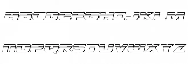 Dekaranger Chrome Italic फ़ॉन्ट अपरकेस