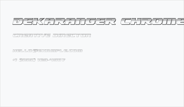 Dekaranger Chrome Italic Business Card