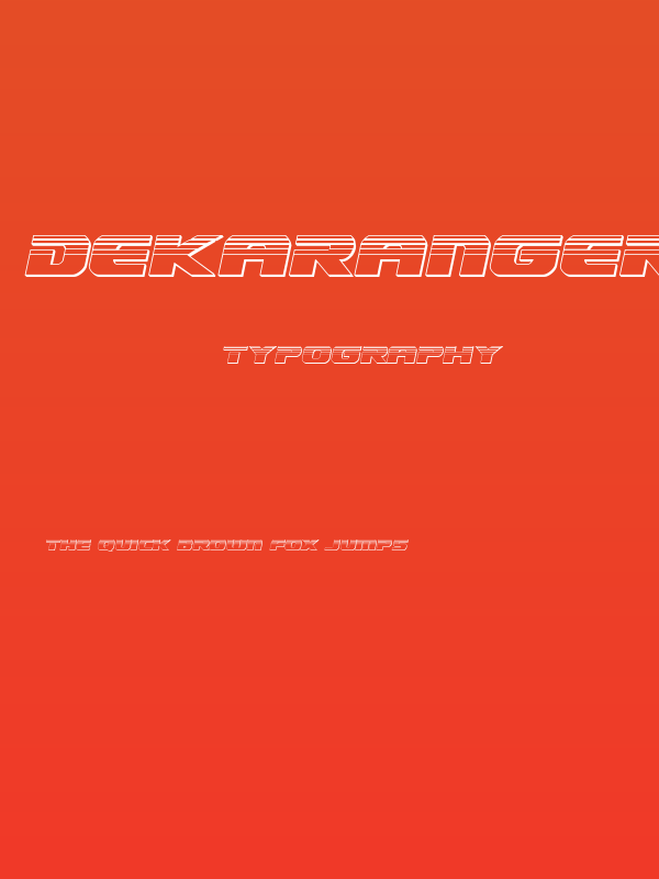 Dekaranger Chrome Italic Poster