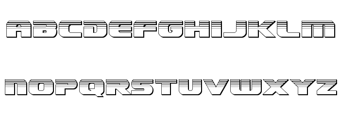 Dekaranger Chrome Font LOWERCASE