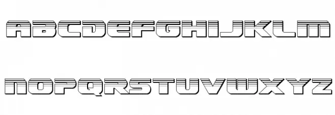 Dekaranger Chrome Caratteri MINUSCOLO