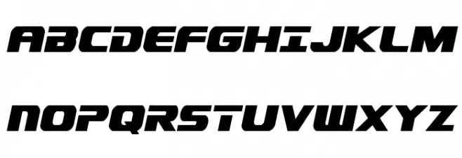 Dekaranger Condensed Italic Polices MAJUSCULES