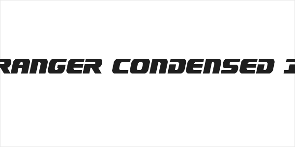 Dekaranger Condensed Italic Logo