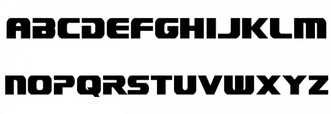 Dekaranger Condensed Caratteri MINUSCOLO