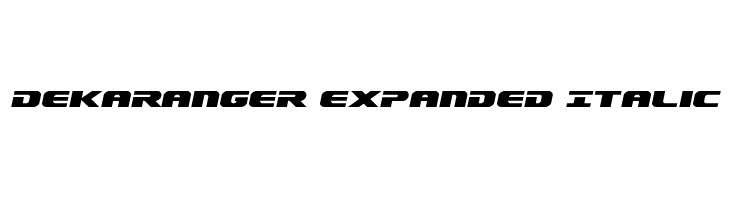 Dekaranger Expanded Italic  Frei Schriftart Herunterladen