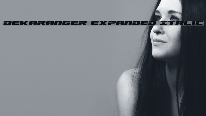 Dekaranger Expanded Italic Font examples