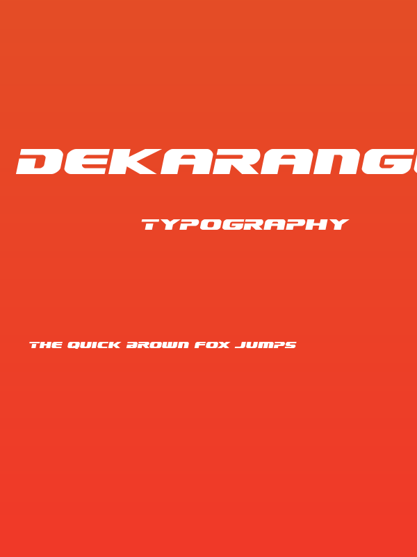 Dekaranger Expanded Italic Poster
