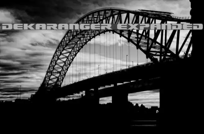 Dekaranger Expanded Font examples