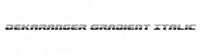 Dekaranger Gradient Italic  नि: शुल्क फ़ॉन्ट्स डाउनलोड