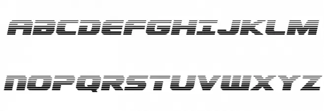 Dekaranger Gradient Italic 字体 大写