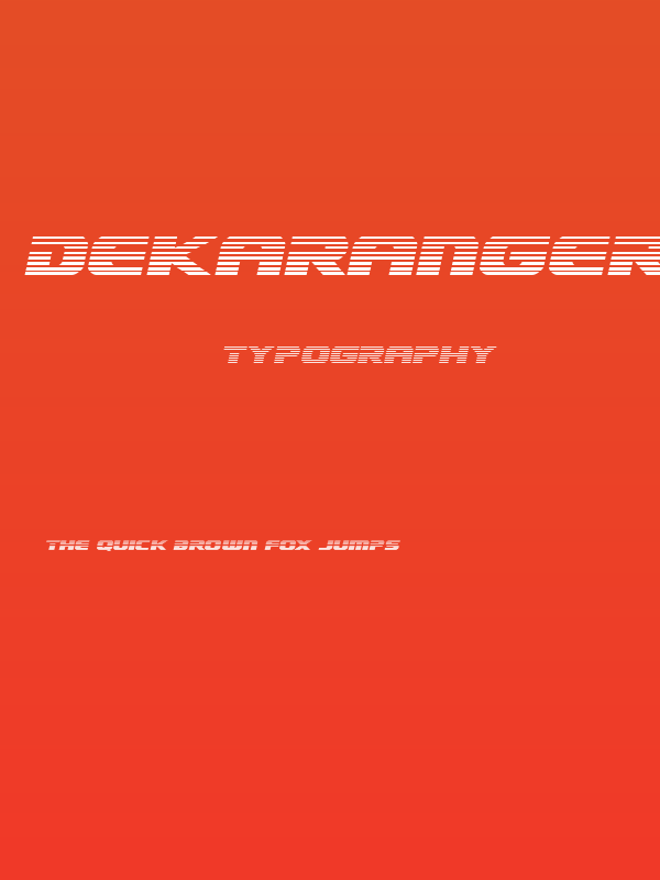 Dekaranger Gradient Italic Poster