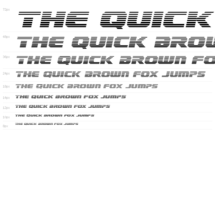 Dekaranger Gradient Italic Waterfall