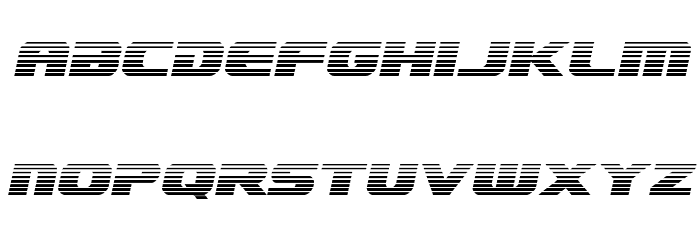 Dekaranger Gradient Italic Font LOWERCASE