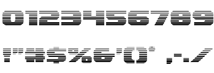 Dekaranger Gradient Font OTHER CHARS