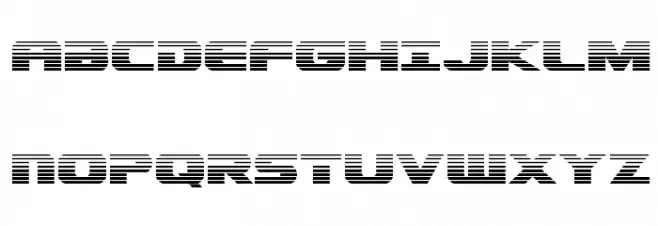 Dekaranger Gradient フォント 大文字