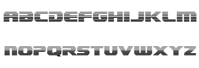 Dekaranger Gradient Font LOWERCASE
