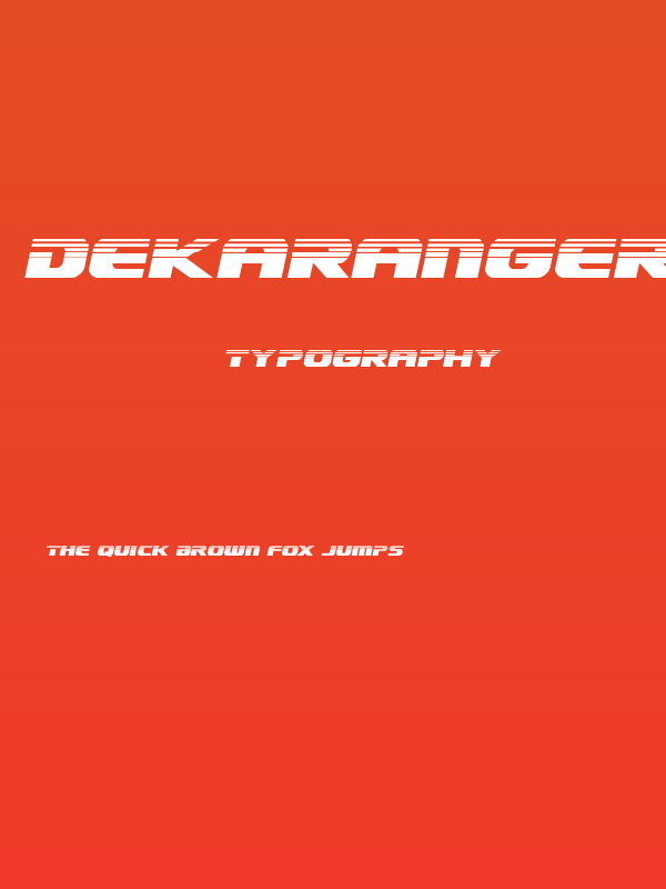 Dekaranger Halftone Italic Poster