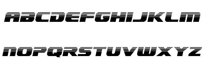 Dekaranger Halftone Italic Font LOWERCASE