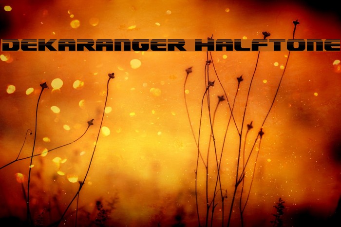 Dekaranger Halftone Font examples