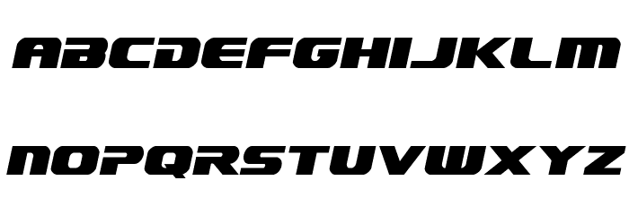 Dekaranger Italic Font LOWERCASE