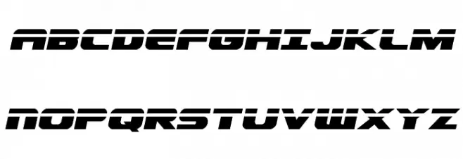 Dekaranger Laser Italic Schriftart Groß