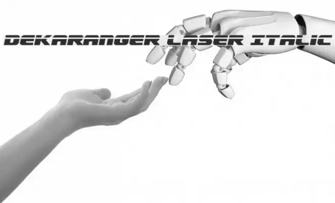 Dekaranger Laser Italic Font examples
