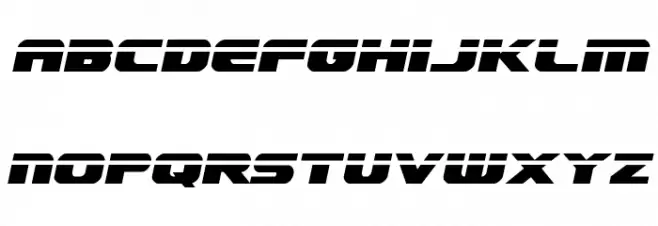Dekaranger Laser Italic Fuentes MINÚSCULAS