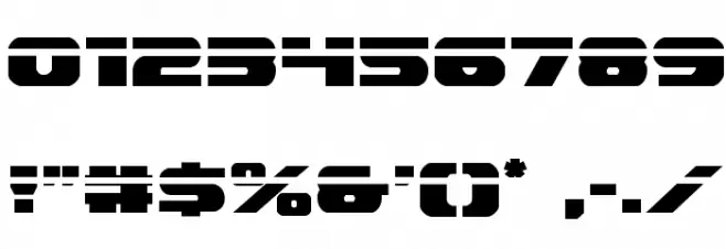 Dekaranger Laser Font OTHER CHARS