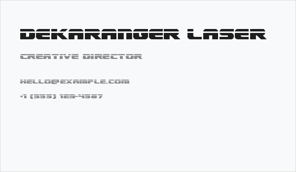Dekaranger Laser Business Card