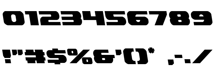 Dekaranger Leftalic Font OTHER CHARS