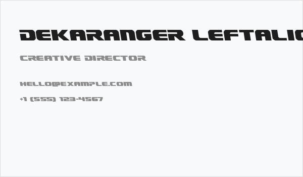 Dekaranger Leftalic Business Card