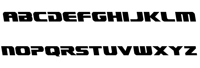 Dekaranger Leftalic Font LOWERCASE