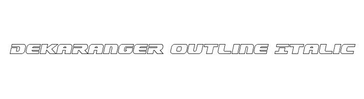 Dekaranger Outline Italic  नि: शुल्क फ़ॉन्ट्स डाउनलोड