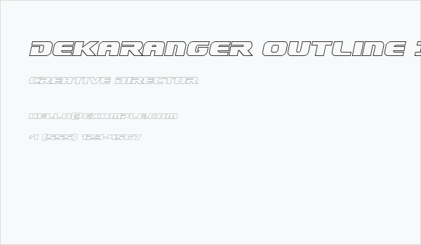 Dekaranger Outline Italic Business Card